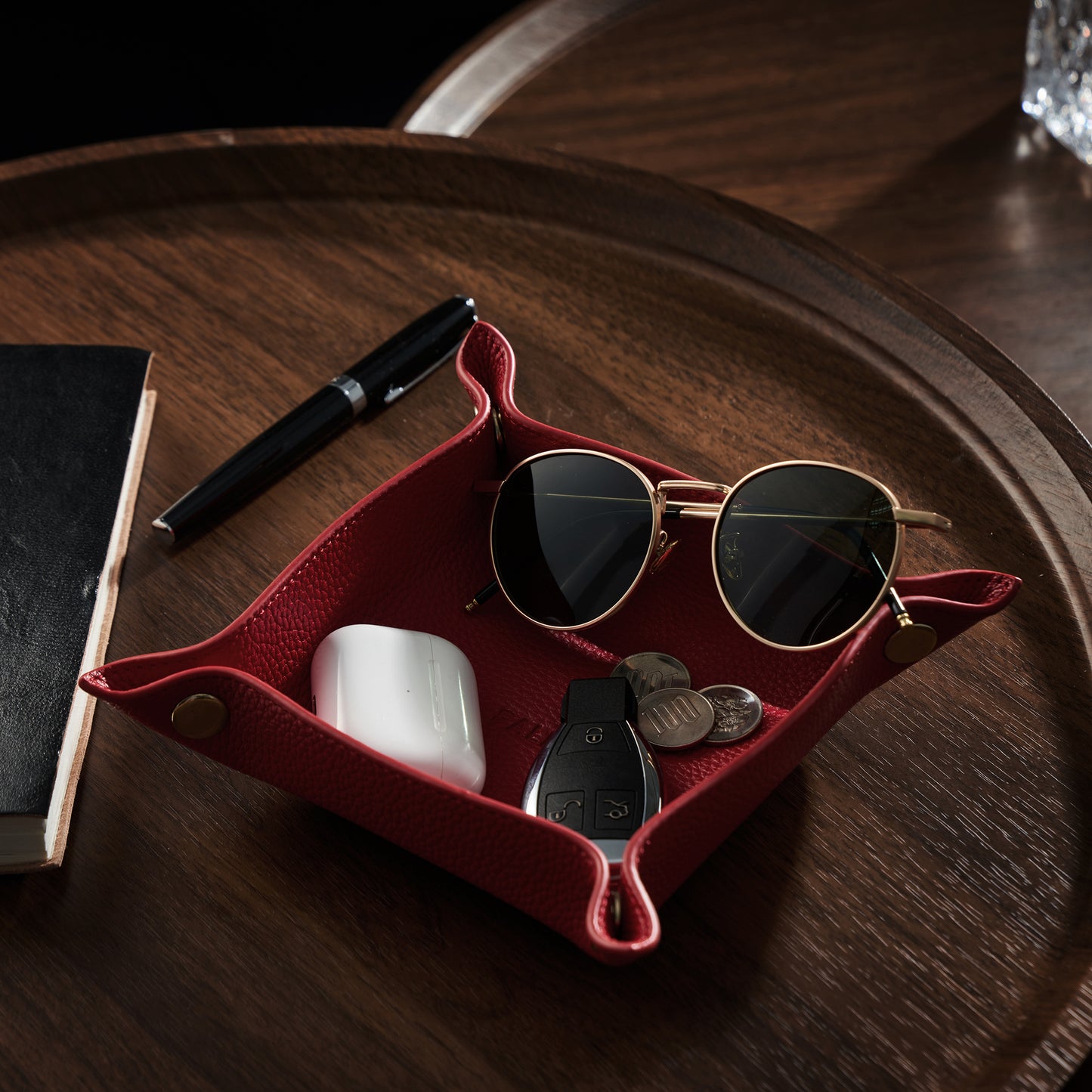 Palmero - Eleonora Vide Poche - 8”x11” Garnet Grain Leather