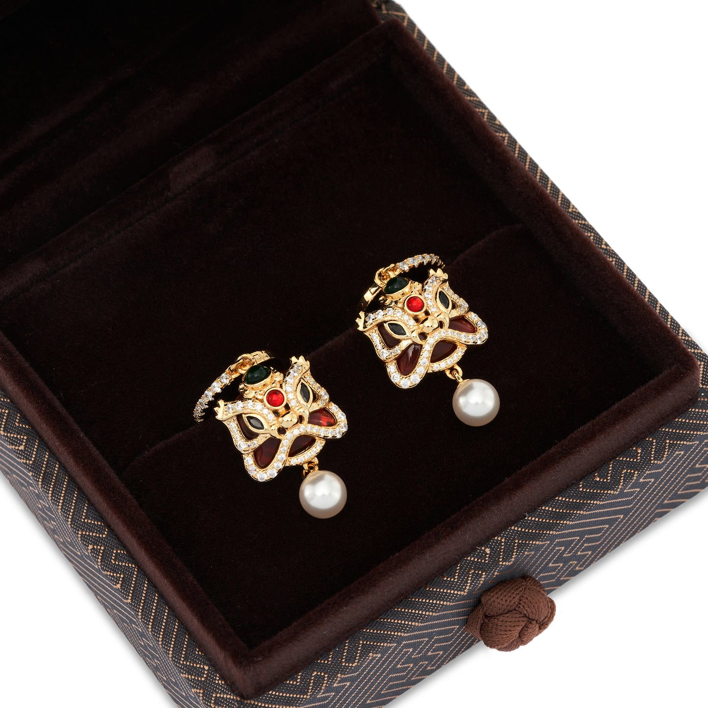 Palmero - The Lotus Collection - Lion Dancer "WuShi" Earrings