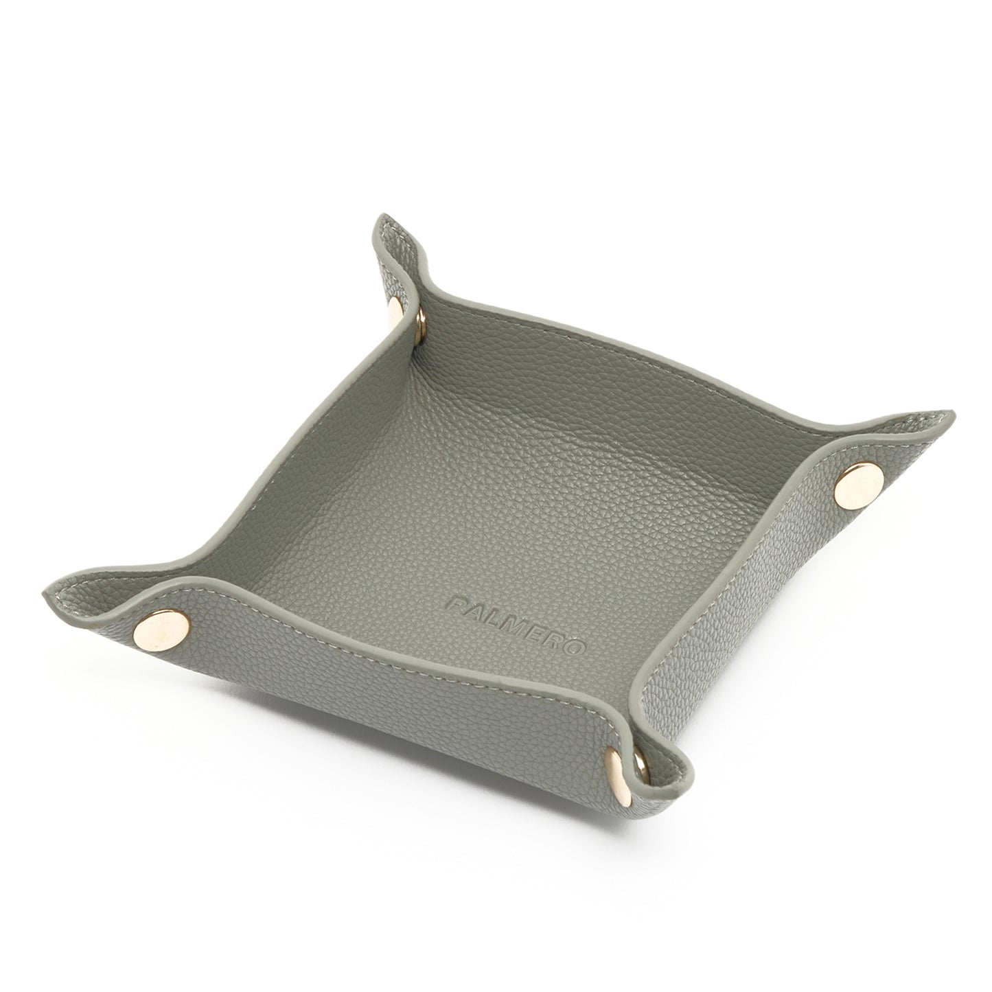 Palmero - Camilla Vide Poche - 5.1”x5.1” Gray Grain Leather