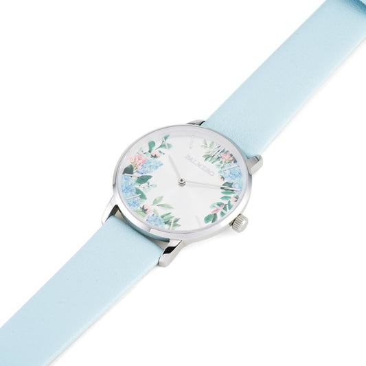 Palmero Azora Watch – Silver and Blue Strap