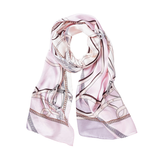 Palmero Candy Stripes & Equestrian Track Silk Scarf