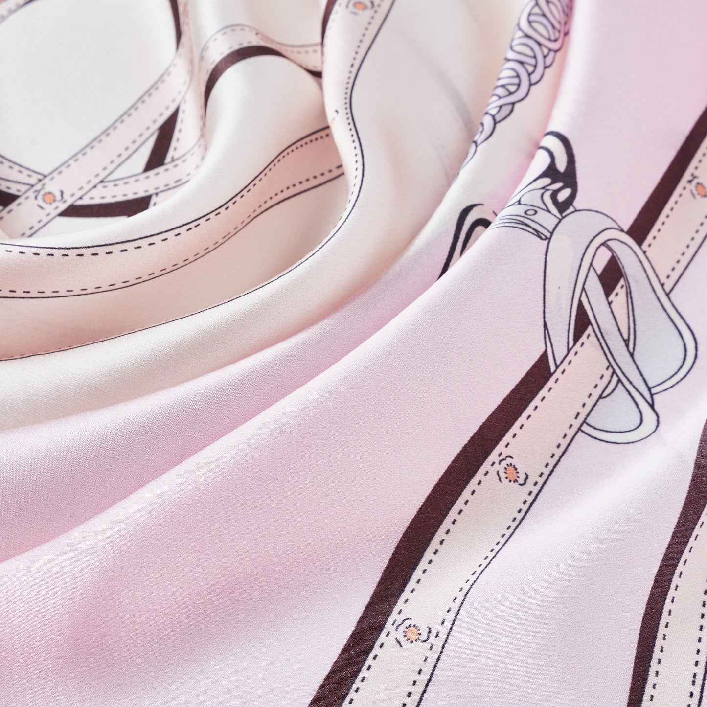 Palmero Candy Stripes & Equestrian Track Silk Scarf