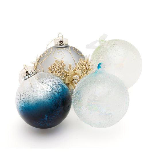 Winter Fantasy Ornaments, Set of 4 by Palmero Natale