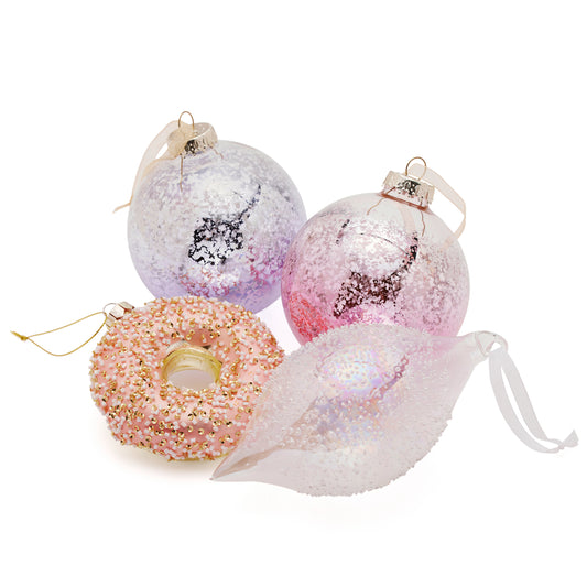 Sugar and Sparkle Ornaments, Set of 4 by Palmero Natale