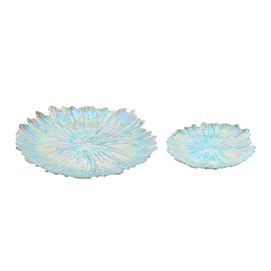 Palmero Emerald Coral Serveware Set of 2