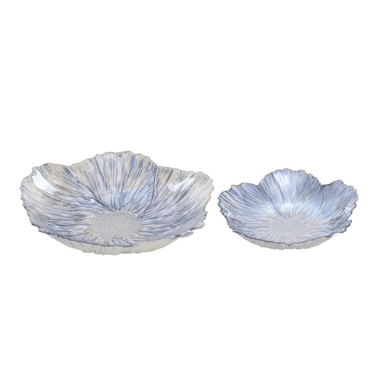 Palmero Blue Hydrangea Serveware Set of 2