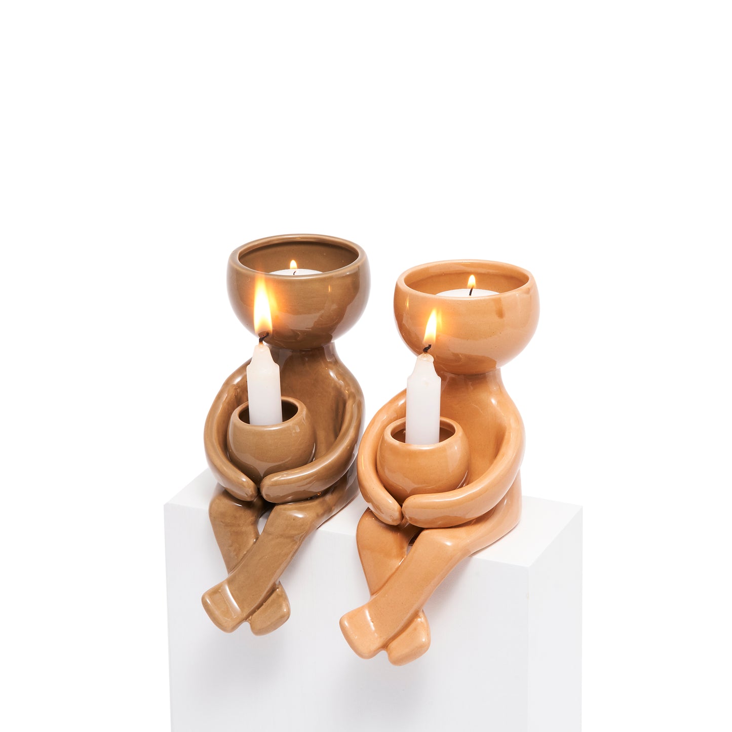 Palmero Amica Ceramic Candle Holders Set