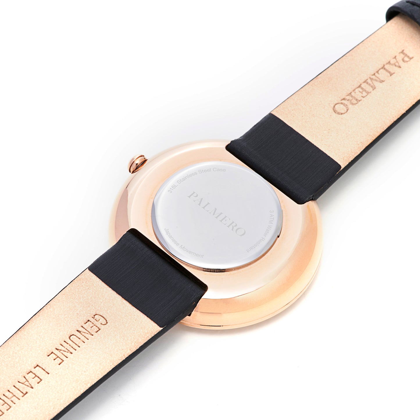 Palmero Ocelli Watch - Rose Gold and Black Strap