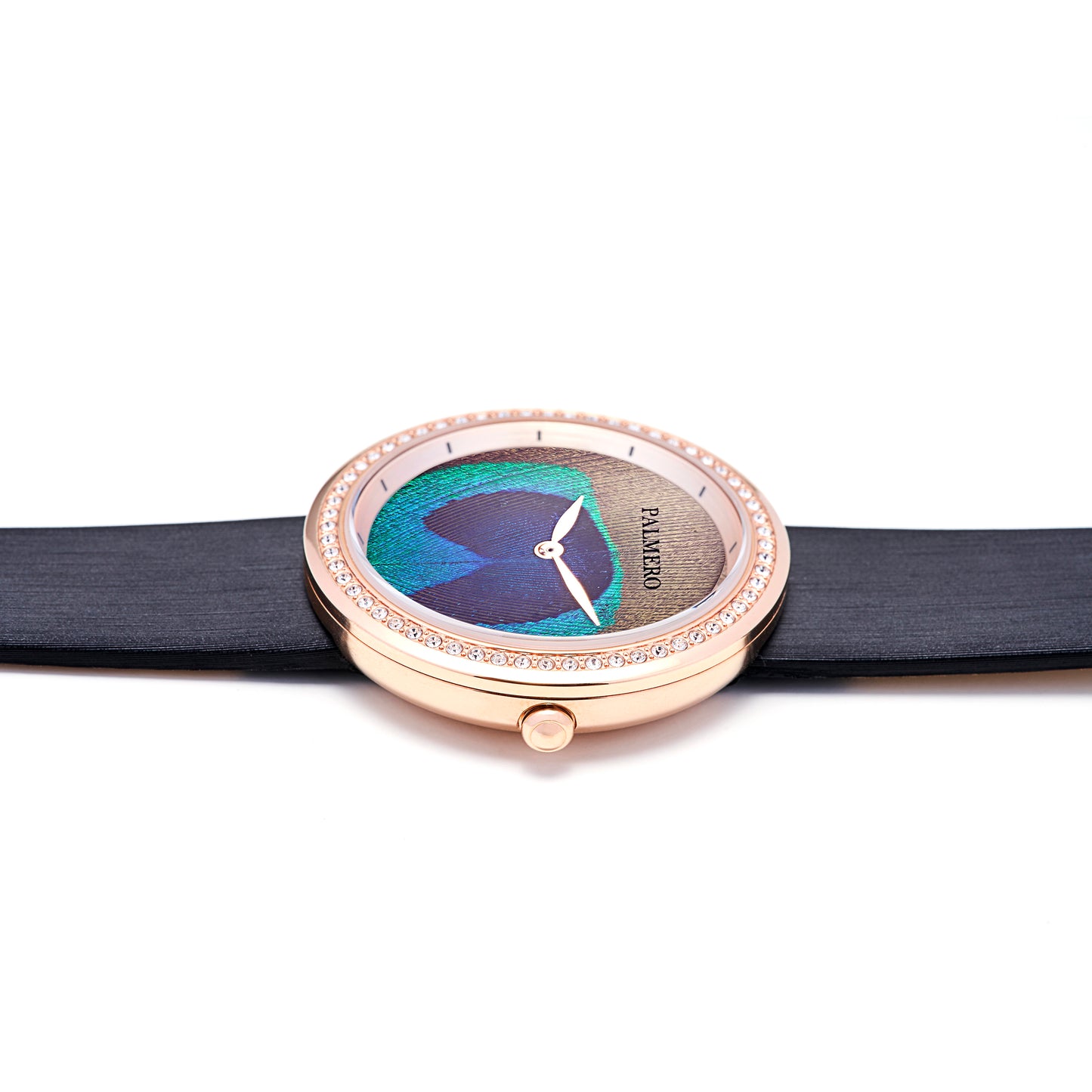 Palmero Ocelli Watch - Rose Gold and Black Strap