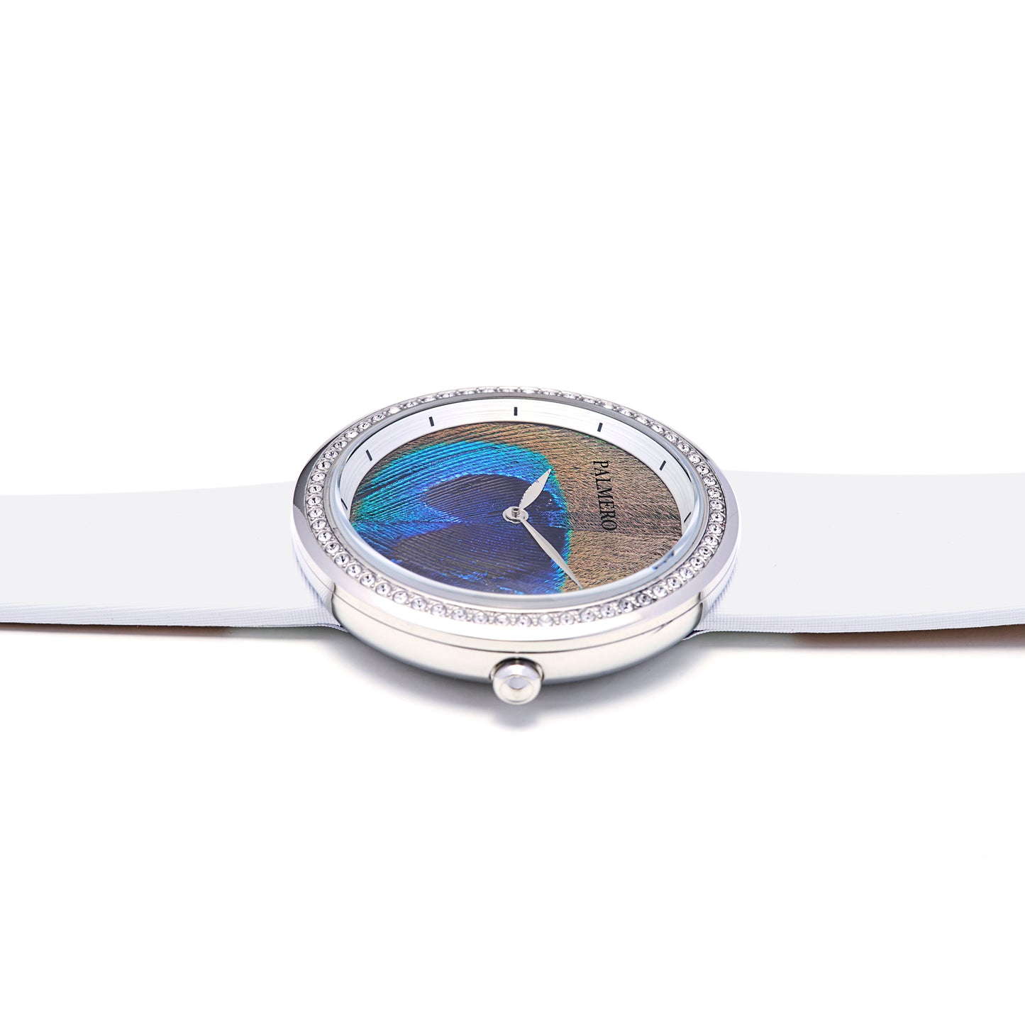 Palmero Ocelli Watch - Silver and White Strap