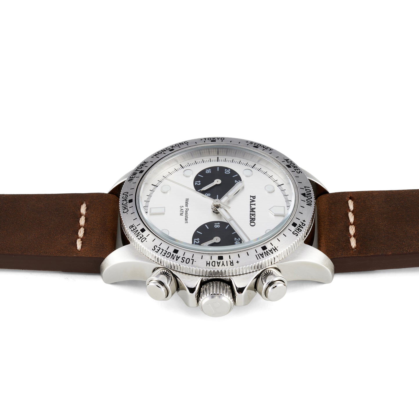 Palmero Voyager Dual Time Chronograph - Silver