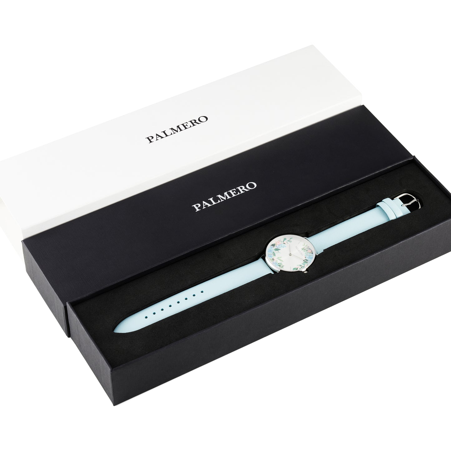 Palmero Azora Watch – Silver and Blue Strap