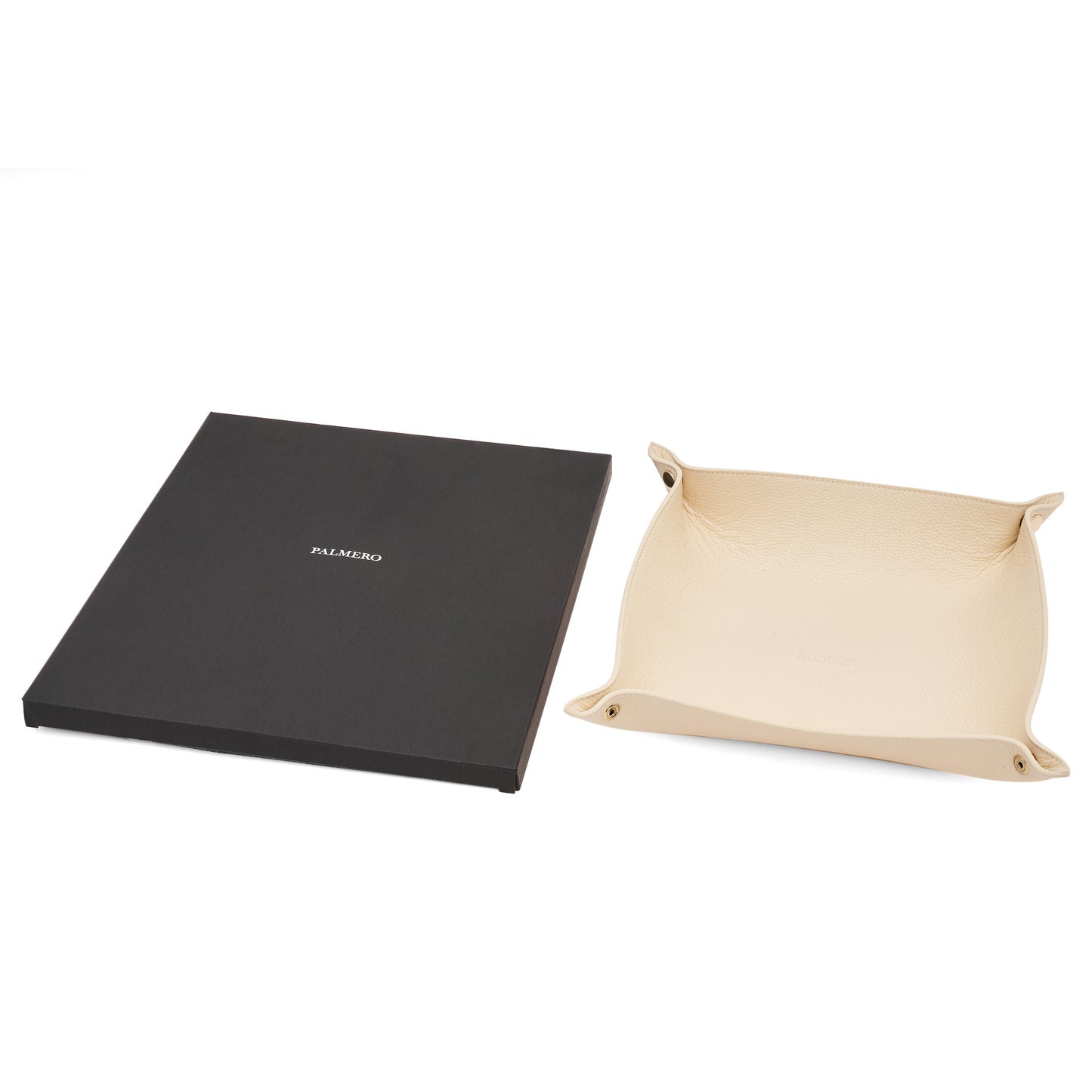 Palmero Giovanna Home Deco - 9.8”x9.8” Beige Grain Leather