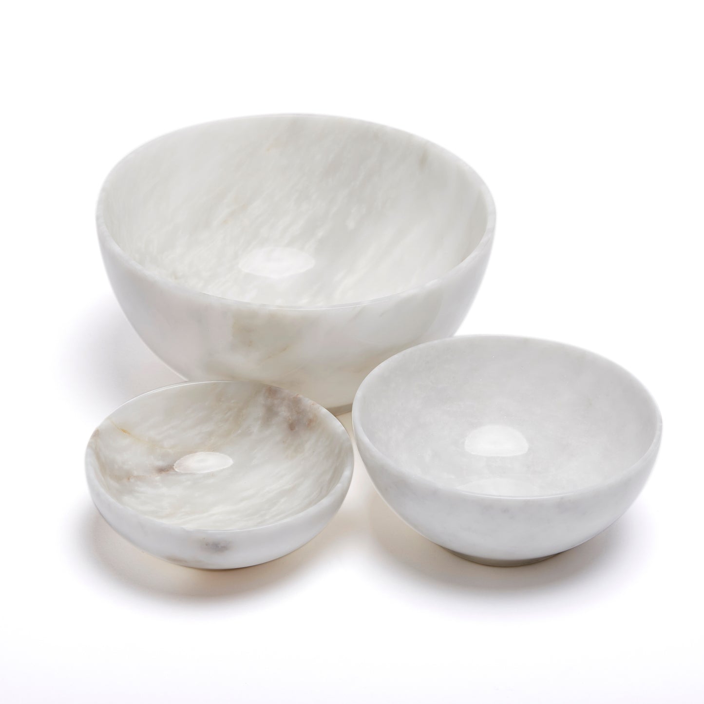 Palmero Favretto Marble Bowls in White, set of 3