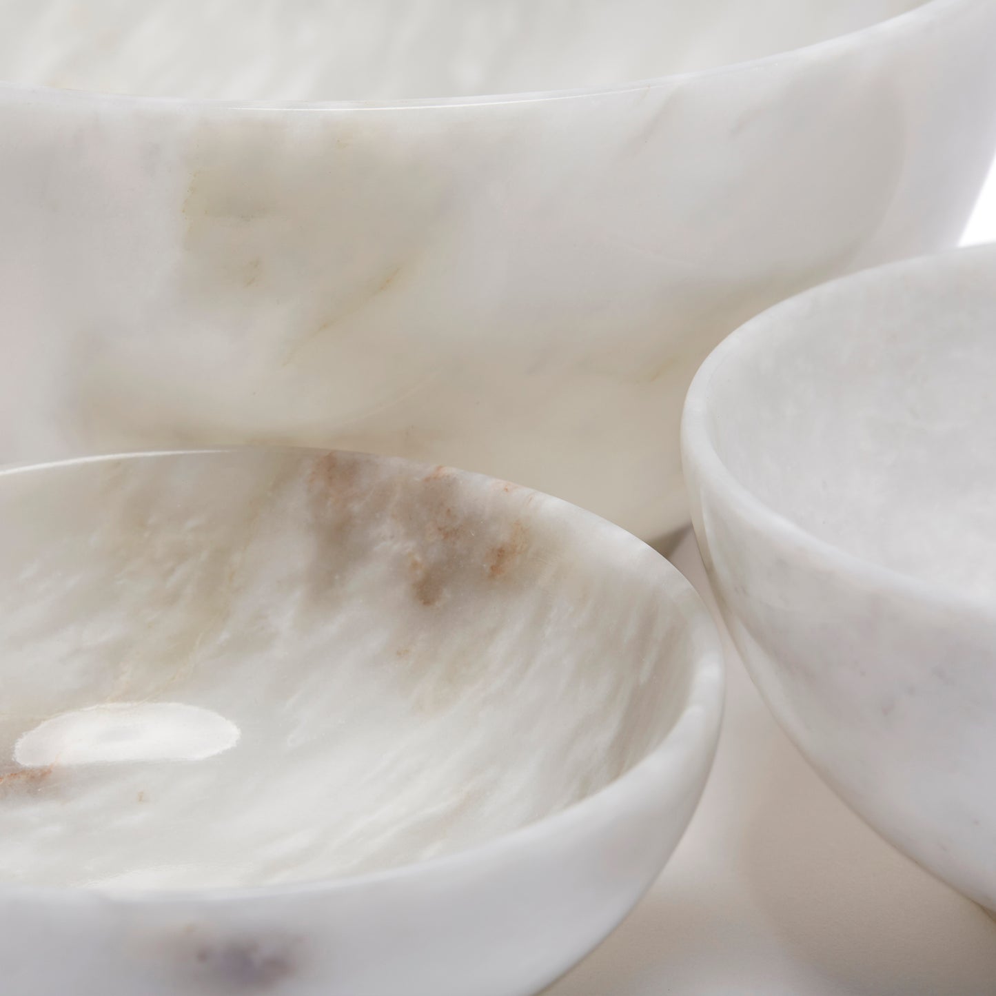 Palmero Favretto Marble Bowls in White, set of 3