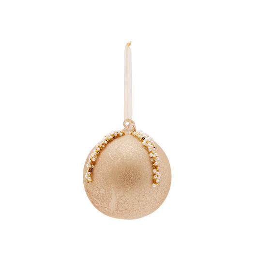 Pearls & Shimmer Ornaments, Set of 2 by Palmero Natale