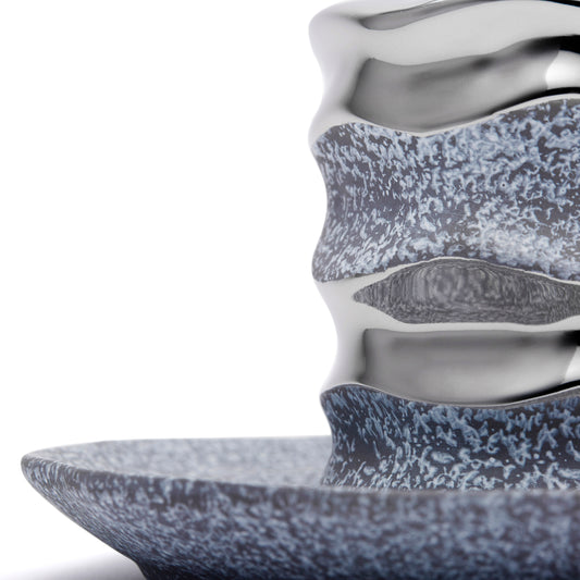 Palmero Rippled Silver Collection – Tidal Candlestick Holder