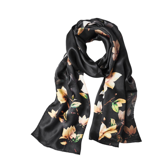 Palmero Midnight Blossoms Silk Scarf