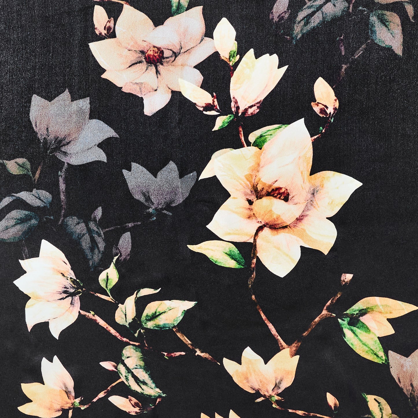 Palmero Midnight Blossoms Silk Scarf