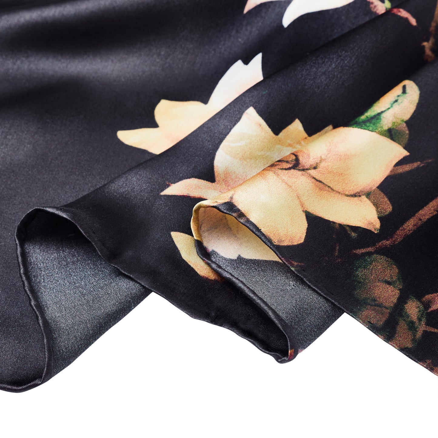 Palmero Midnight Blossoms Silk Scarf