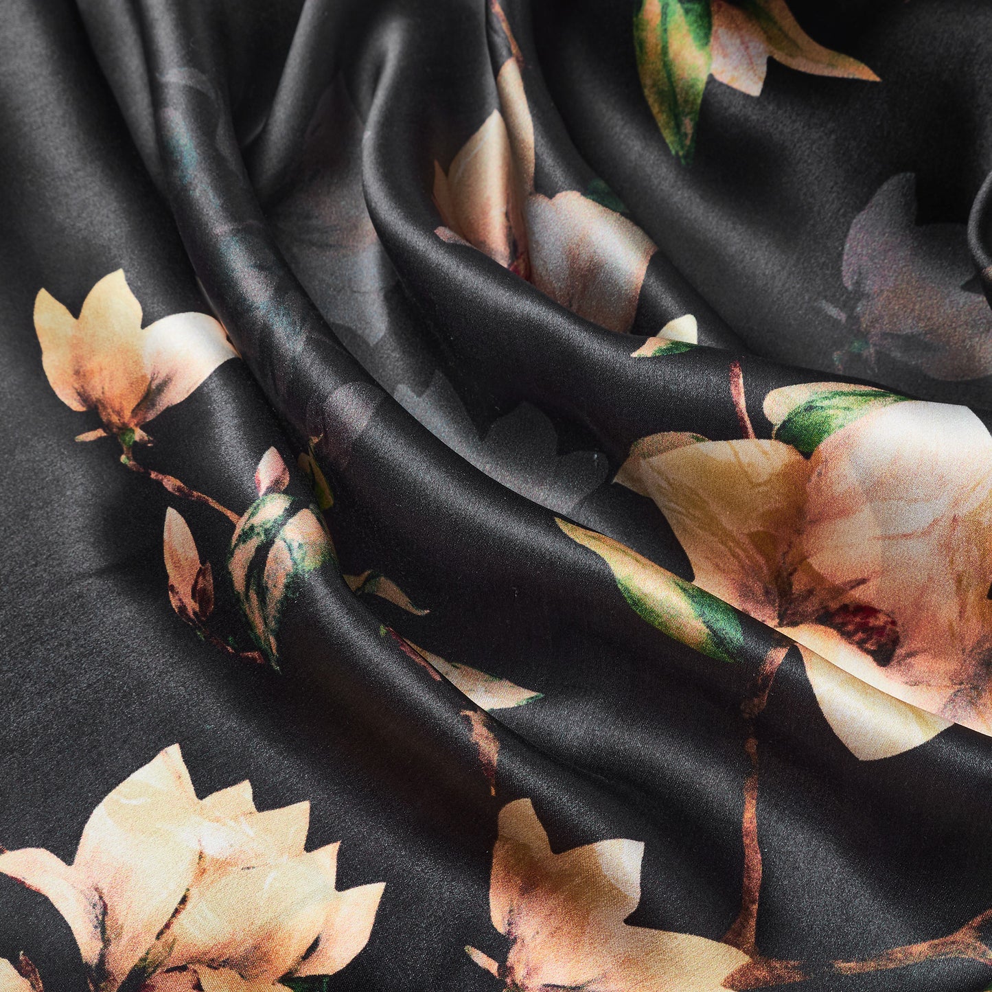 Palmero Midnight Blossoms Silk Scarf