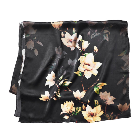 Palmero Midnight Blossoms Silk Scarf