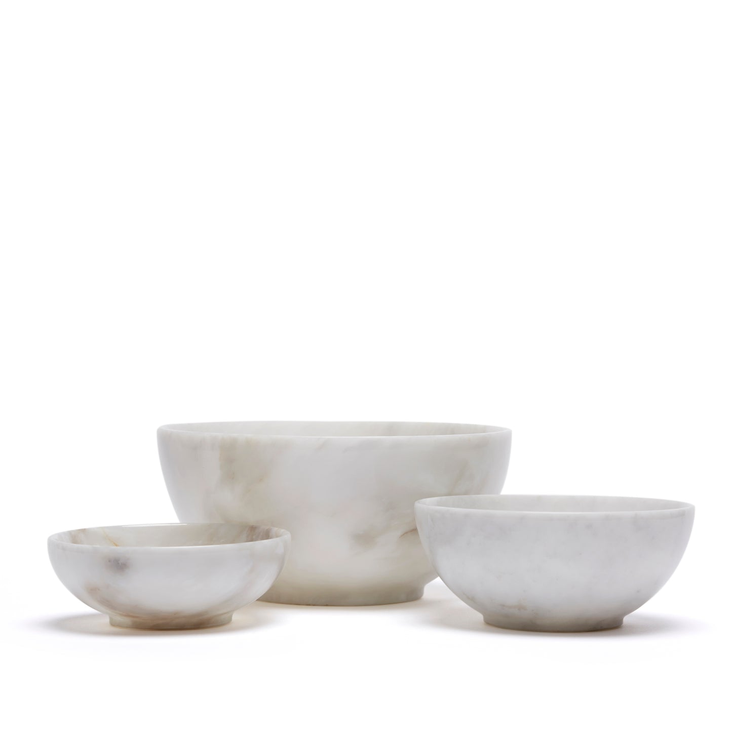 Palmero Favretto Marble Bowls in White, set of 3