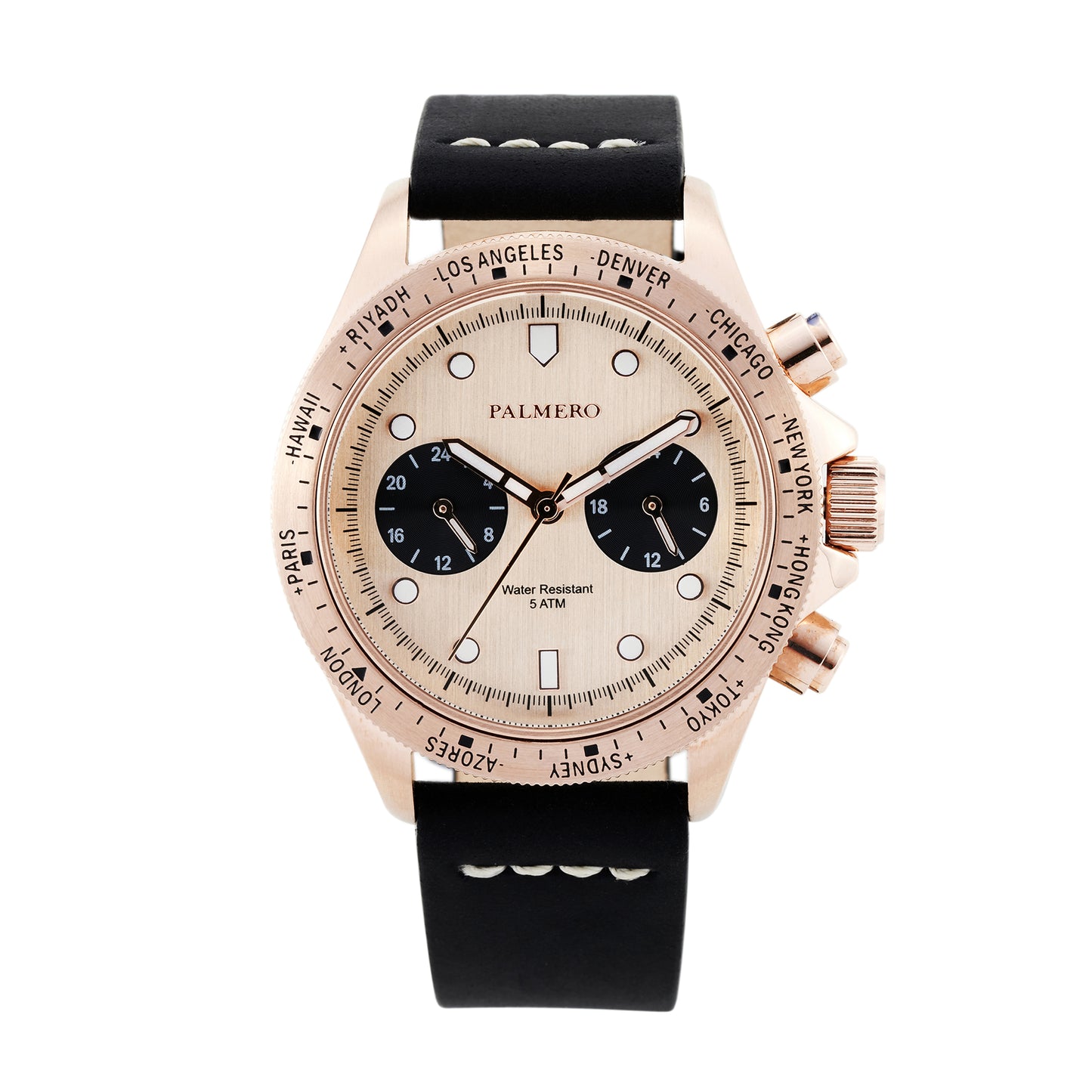 Palmero Voyager Dual Time Chronograph - Gold