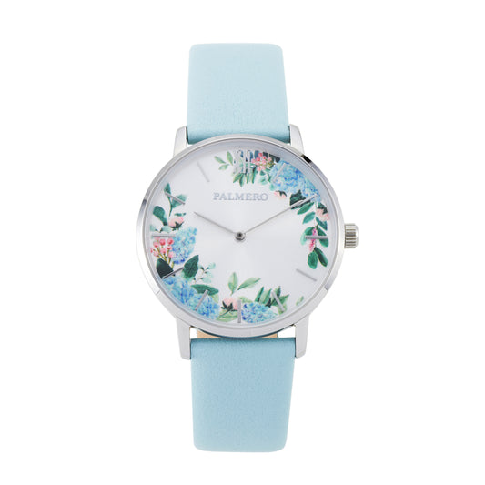 Palmero Azora Watch – Silver and Blue Strap